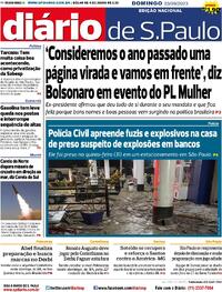 Capa do jornal Diário de São Paulo 03/09/2023