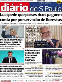 Capa do jornal Diário de São Paulo 03/12/2023