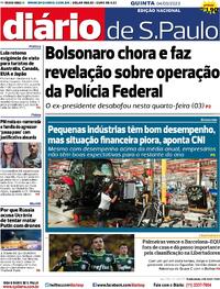 Capa do jornal Diário de São Paulo 04/05/2023