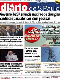 Capa do jornal Diário de São Paulo 04/07/2023