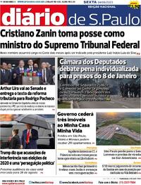 Capa do jornal Diário de São Paulo 04/08/2023