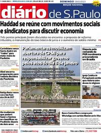 Capa do jornal Diário de São Paulo 05/03/2023