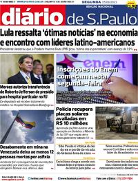 Capa do jornal Diário de São Paulo 05/06/2023