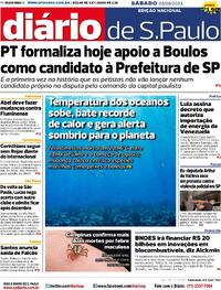 Capa do jornal Diário de São Paulo 05/08/2023