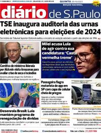 Capa do jornal Diário de São Paulo 05/10/2023