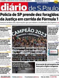 Capa do jornal Diário de São Paulo 05/11/2023