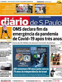 Capa do jornal Diário de São Paulo 06/05/2023