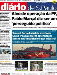 Capa do jornal Diário de São Paulo 06/07/2023