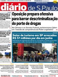 Capa do jornal Diário de São Paulo 06/08/2023