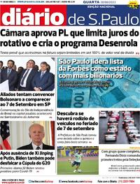 Capa do jornal Diário de São Paulo 06/09/2023