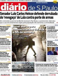Capa do jornal Diário de São Paulo 07/01/2023
