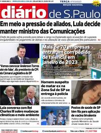 Capa do jornal Diário de São Paulo 07/03/2023