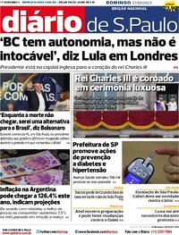 Capa do jornal Diário de São Paulo 07/05/2023