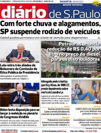 Capa do jornal Diário de São Paulo 08/02/2023