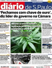 Capa do jornal Diário de São Paulo 08/07/2023