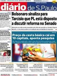 Capa do jornal Diário de São Paulo 09/07/2023