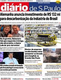 Capa do jornal Diário de São Paulo 09/12/2023