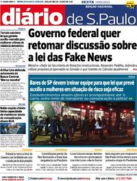 Capa do jornal Diário de São Paulo 10/02/2023