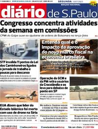Capa do jornal Diário de São Paulo 10/07/2023