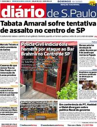 Capa do jornal Diário de São Paulo 10/12/2023