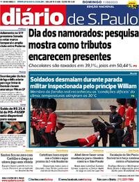 Capa do jornal Diário de São Paulo 11/06/2023