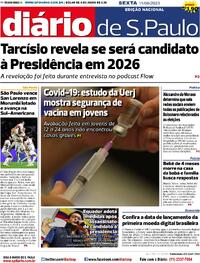 Capa do jornal Diário de São Paulo 11/08/2023
