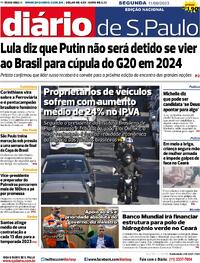 Capa do jornal Diário de São Paulo 11/09/2023