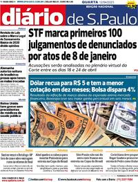 Capa do jornal Diário de São Paulo 12/04/2023