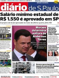 Capa do jornal Diário de São Paulo 12/05/2023