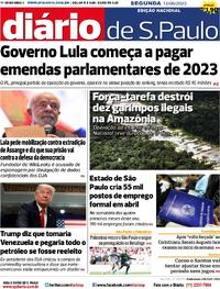 Capa do jornal Diário de São Paulo 12/06/2023
