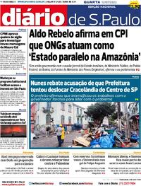 Capa do jornal Diário de São Paulo 12/07/2023