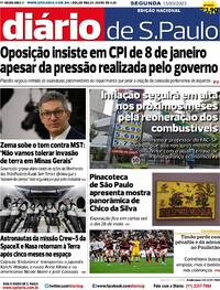Capa do jornal Diário de São Paulo 13/03/2023