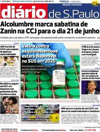 Capa do jornal Diário de São Paulo 13/06/2023