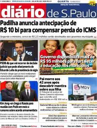 Capa do jornal Diário de São Paulo 13/09/2023
