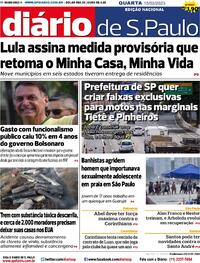 Capa do jornal Diário de São Paulo 15/02/2023