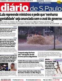 Capa do jornal Diário de São Paulo 15/03/2023