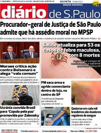 Capa do jornal Diário de São Paulo 15/06/2023
