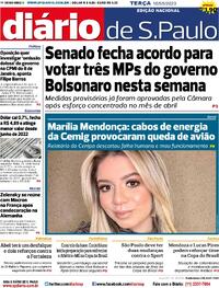 Capa do jornal Diário de São Paulo 16/05/2023