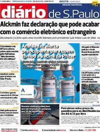 Capa do jornal Diário de São Paulo 16/06/2023