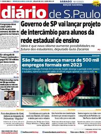 Capa do jornal Diário de São Paulo 16/12/2023