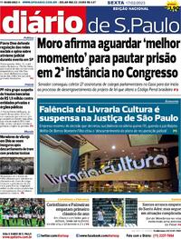 Capa do jornal Diário de São Paulo 17/02/2023