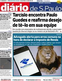 Capa do jornal Diário de São Paulo 17/03/2023