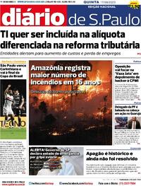 Capa do jornal Diário de São Paulo 17/08/2023