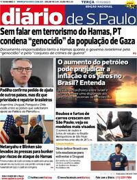 Capa do jornal Diário de São Paulo 17/10/2023