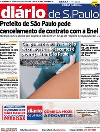 Capa do jornal Diário de São Paulo 17/11/2023