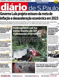 Capa do jornal Diário de São Paulo 18/03/2023