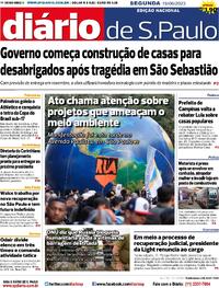 Capa do jornal Diário de São Paulo 19/06/2023