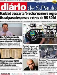 Capa do jornal Diário de São Paulo 20/05/2023