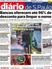 Capa do jornal Diário de São Paulo 20/07/2023