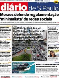 Capa do jornal Diário de São Paulo 20/08/2023